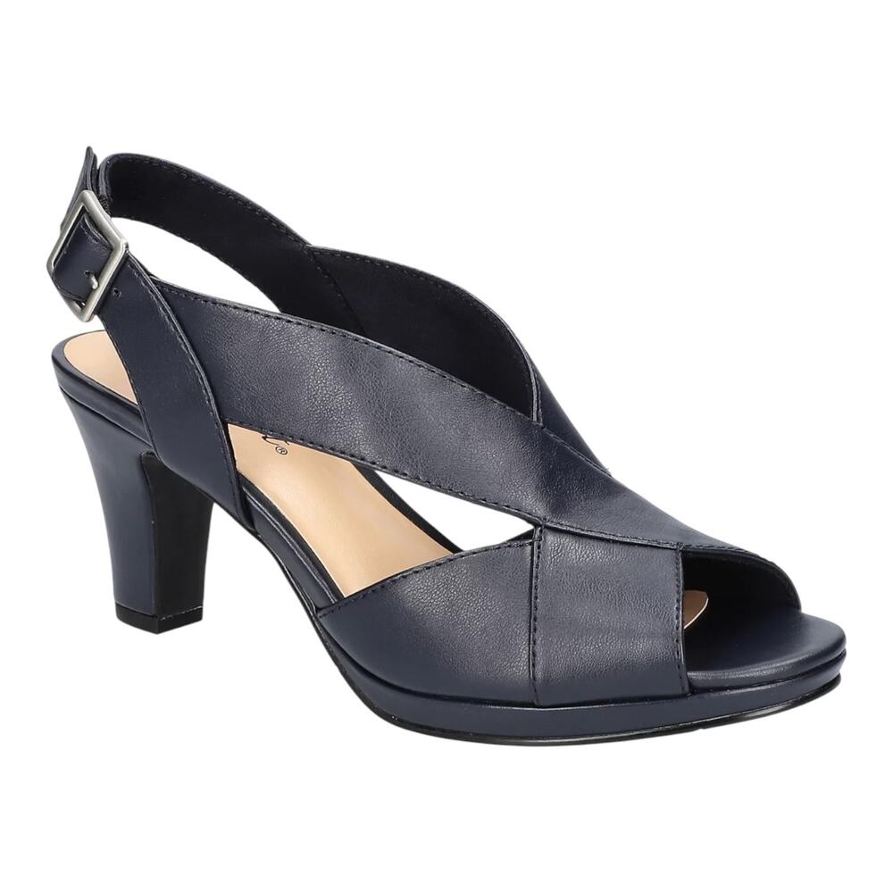 Easy Street Women's Christy Slingback Dress Sandals Navy Size 7